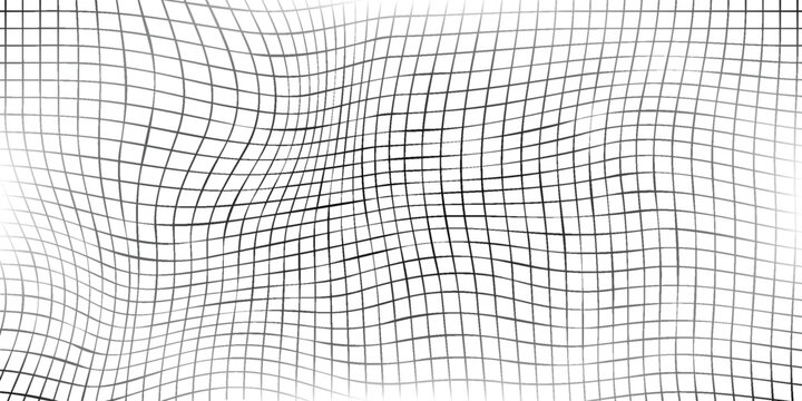 Fishnet pattern, fish net background, soccer goal mesh, vector fishing, football or tennis sport. Seamless ropes and knots pattern with black and white ornament of fish trap, fence grid, gate network