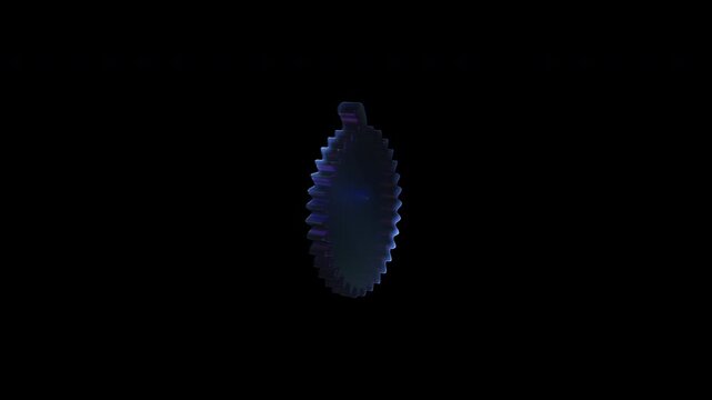 Holographic durian fruit digital formation and dissolution
