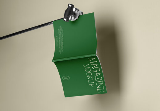 Hanging Cover Magazine Mockup