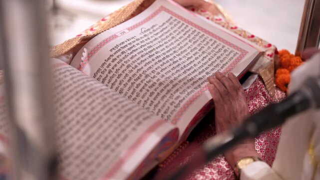 Closeup Shot of Guru Granth Sahib