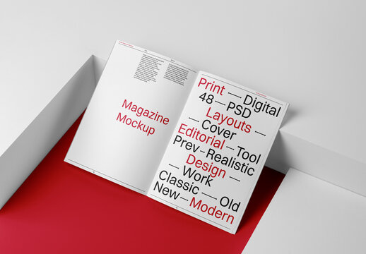 A4 Open Magazine Mockup