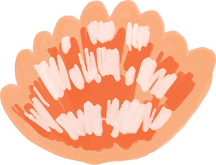 Naklejka premium Hand drawn flower blooms element illustration