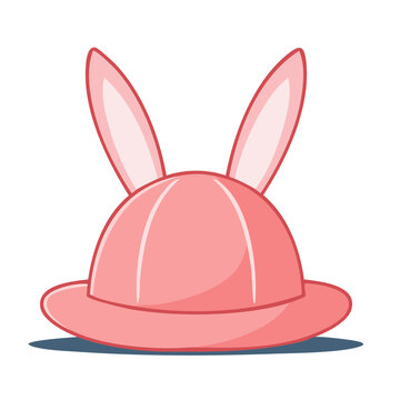 Pink flat bow vector icon