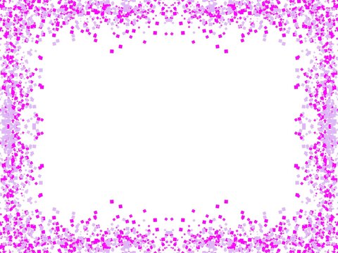 pink and white confetti frame