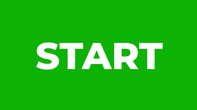START text on green background