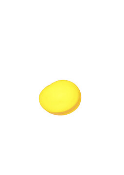 Hand-drawn 3d Golden balloon  of period mark on transparent background 
