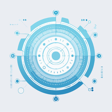 Abstract Futuristic Circular Technology Interface