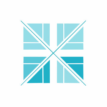 Abstract Union Jack Flag Design