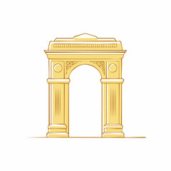 Fototapeta premium Golden Archway Illustration