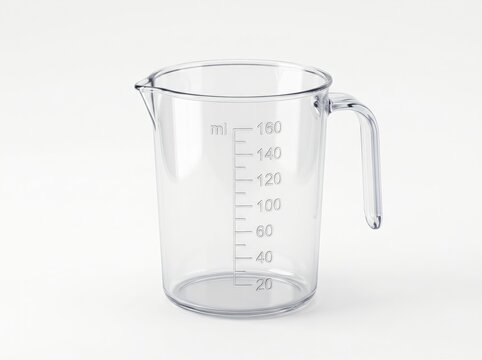 Clear Plastic Measuring Cup for Accurate Liquid Measurements in Kitchen Use