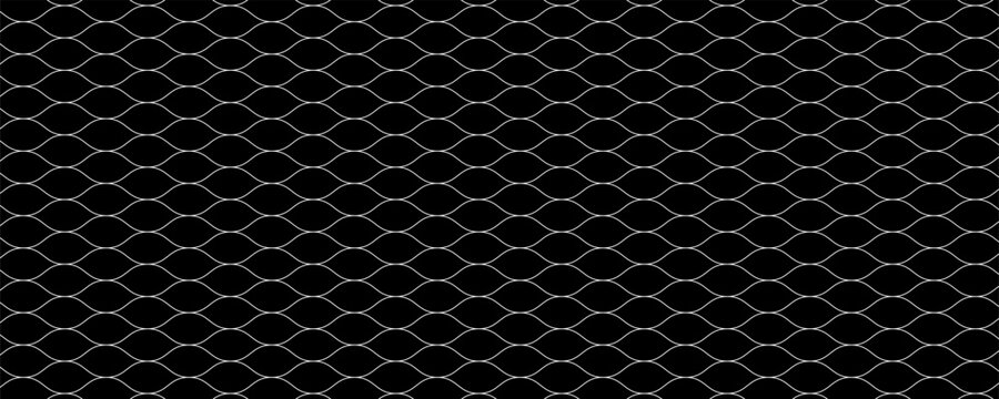 Net pattern. Rope net vector silhouette. Soccer, football, volleyball, tennis and tennis net pattern. Fisherman hunting net rope texture or pattern.