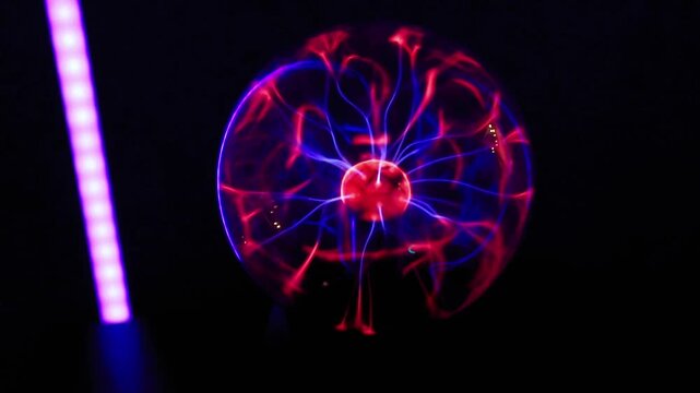 Purple and pink plasma ball