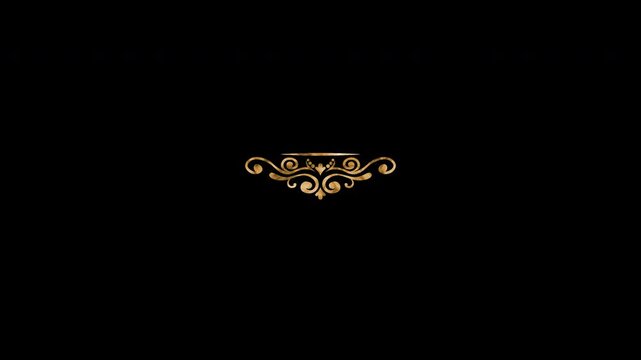 Luxurious Filigree Scroll shimmering elegantly in a classic motion design 4K Video