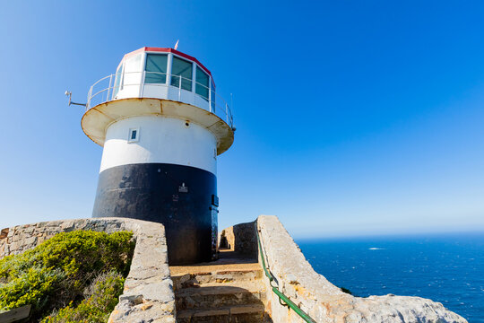Old decommissioned lighthouse at Cape Point, Cape Town, South Africa
