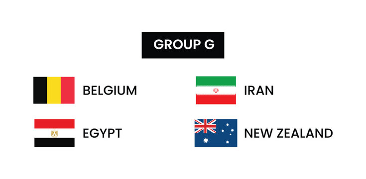 Group g flags belgium egypt iran new zealand