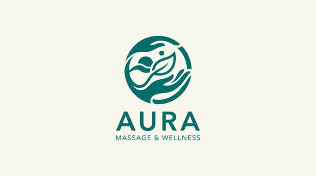 Massage and wellness center logo design.