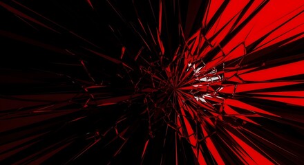 Fototapeta premium Abstract motion blur of vibrant red light trails in dark background.