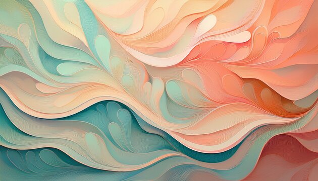 pastel coloured organic shaped pattern design