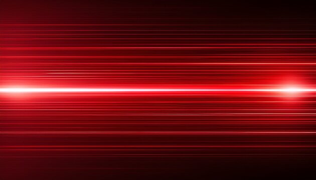 red horizontal laser light streak isolated neon glowing beam with flare and motion blur effect for speed energy sci fi or digital action design