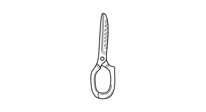 A pair of metal scissors.