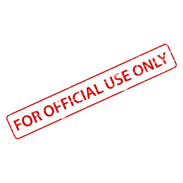 Red for official use only vector illustration with distressed