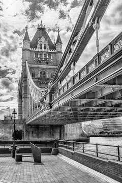 The iconic Tower Bridge, historical landmark in London, England, UK