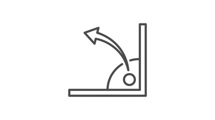 Line icon of a football soccer corner kick. © hamid abdulloh