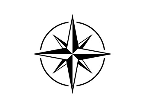 Compass Rose Navigation Logo Vector Adventure Travel Business
