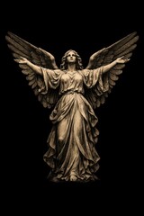 Naklejka premium Elegant angel statue illustration.