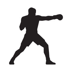 Obraz premium Running man silhouette vector illustration of athlete running action sports figure silhouette runner boy competition motion sport design