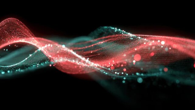 Seamless loop AI signal processing and predictive analytics visualization with dynamic data waveforms, machine learning optimization, algorithmic intelligence systems and quantitative forecasting.