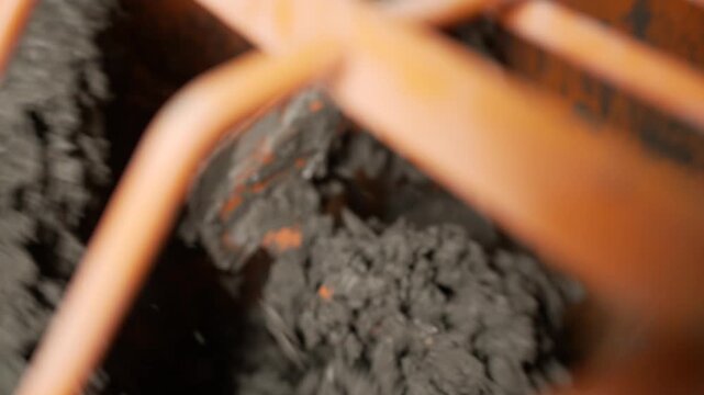 Industrial mixing machine processing gray material
