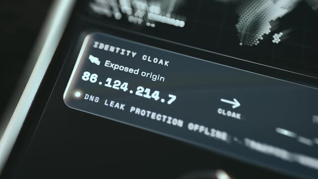 VPN UI displaying an Exposed origin IP address