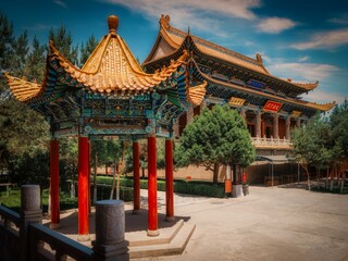 Naklejka premium Kumarajiva Temple in Wuwei
