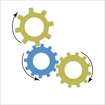 Mechanism of gears icon