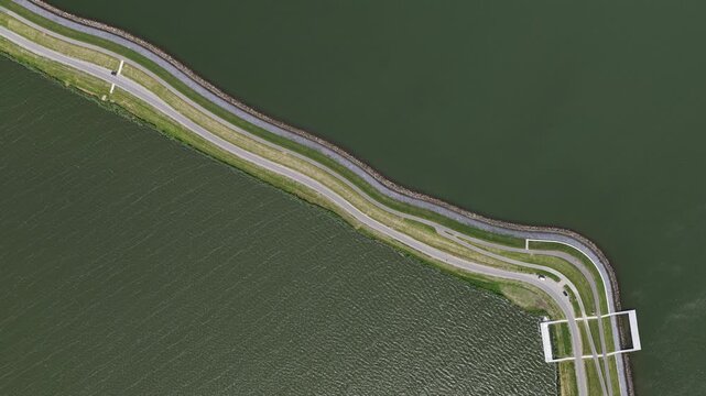 Aerial View of Outer Dike Reinforcement, recently finished.