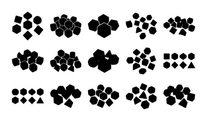 Fototapeta premium Collection of Various Geometric Shapes and Abstract Polygon Patterns for Design