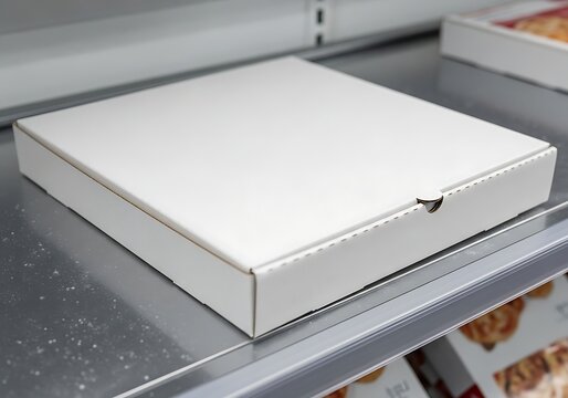 EmptyCardboardBoxOnShelfInWarehouseSetting.