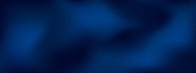 Deep blue and navy gradient with soft blurred cloud depth for card. Calm navy shadows and gentle blue glow drift into a dark night sky. Vector gradation backdrop for starry snow Christmas winter mood © Syuzann q