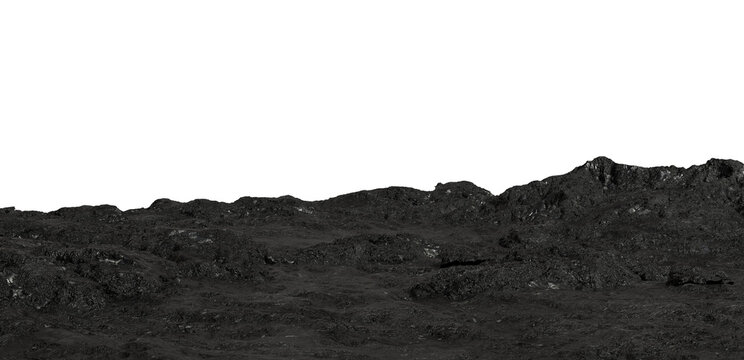 Black Volcanic Rock Terrain 