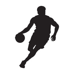 Obraz premium Football Player and Soccer Player Silhouette Vector Collection in Dynamic Action Poses