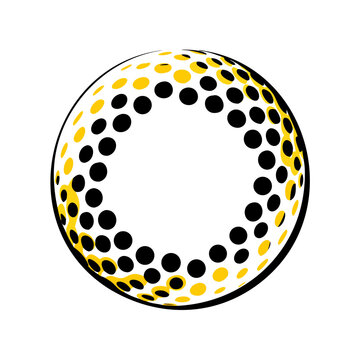yellow round frame