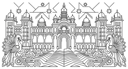 Fototapeta premium Mysuru Palace Architectural Wonder of South India