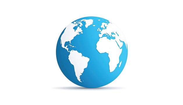 Blue Globe Earth Planet World Map.