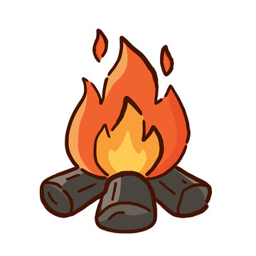 vector illustration of a burning fire