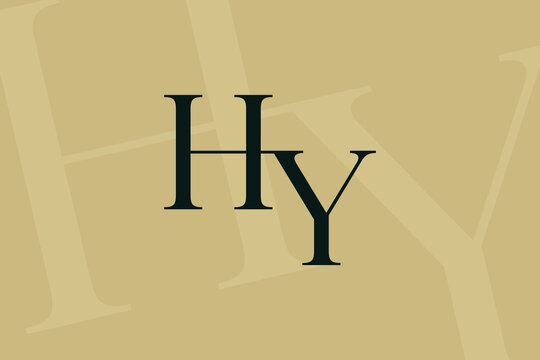 HY or YH letter logo icon design. Classic style luxury initials monogram.