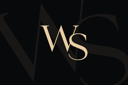WS or SW letter logo icon design. Classic style luxury initials monogram.