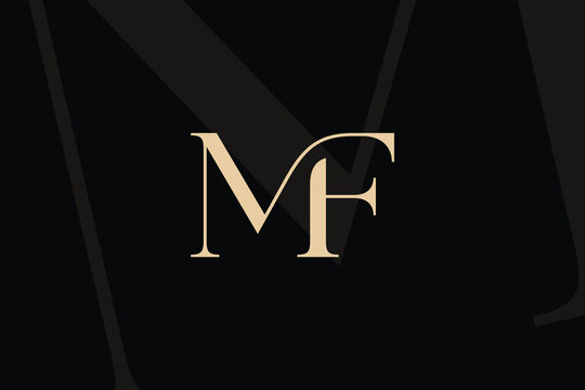 MF or FM letter logo icon design. Classic style luxury initials monogram.