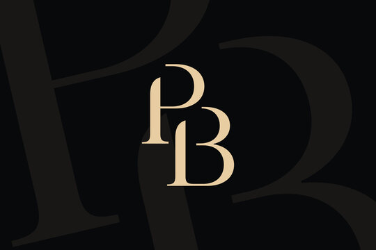 PB or BP letter logo icon design. Classic style luxury initials monogram.