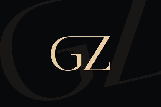GZ or ZG letter logo icon design. Classic style luxury initials monogram.